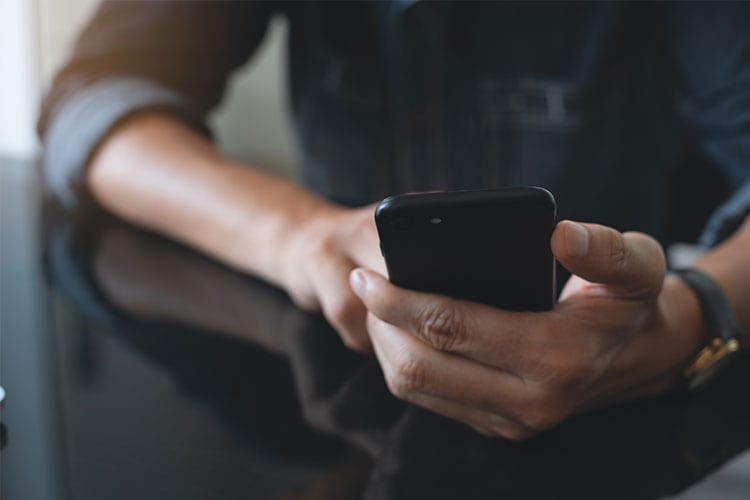Woman using a smartphone Woman using a smartphone